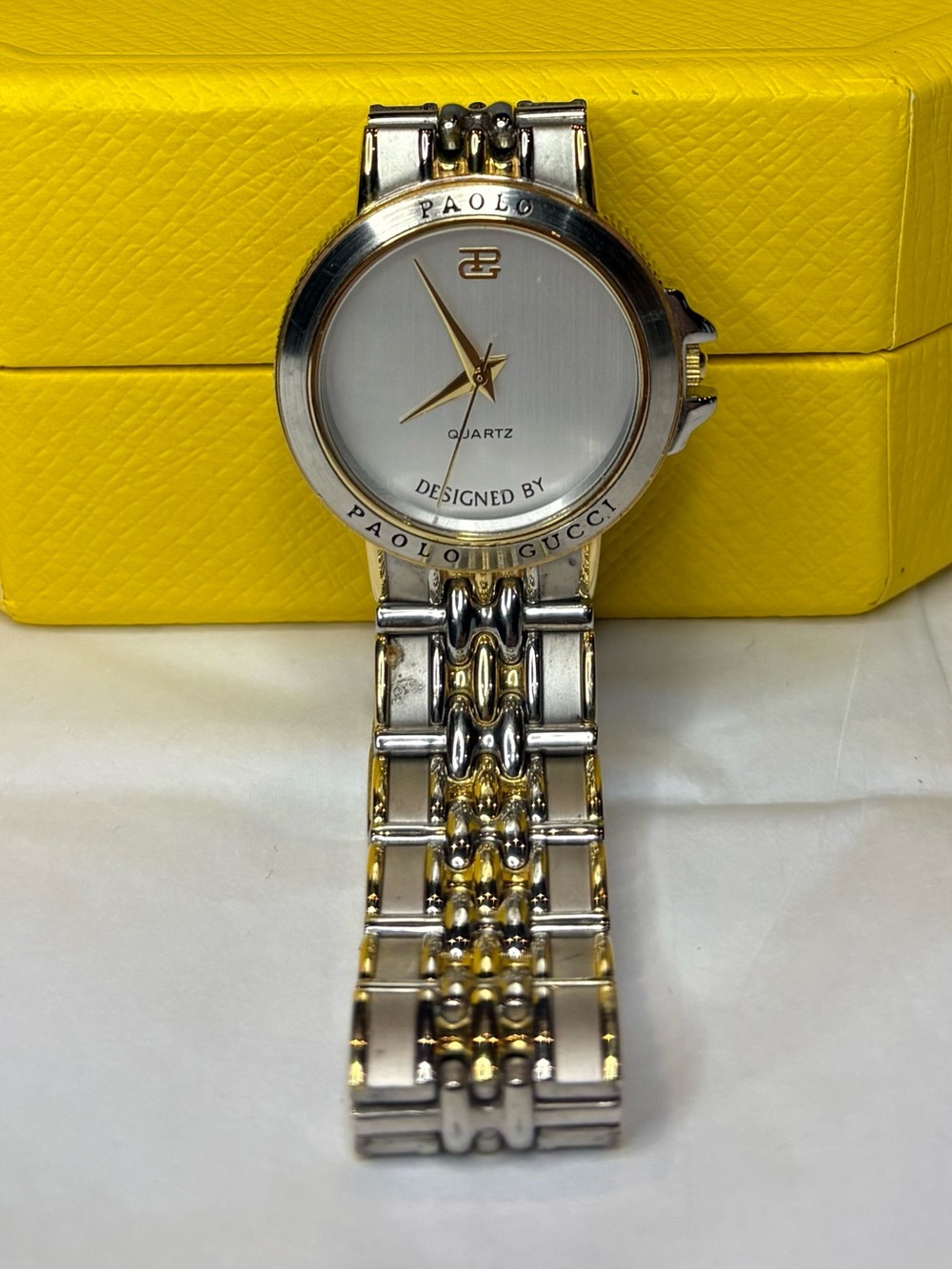 Paolo Gucci Women's Quartz Two-Tone Stainless Bracelet Analog NEEDS BATTERY